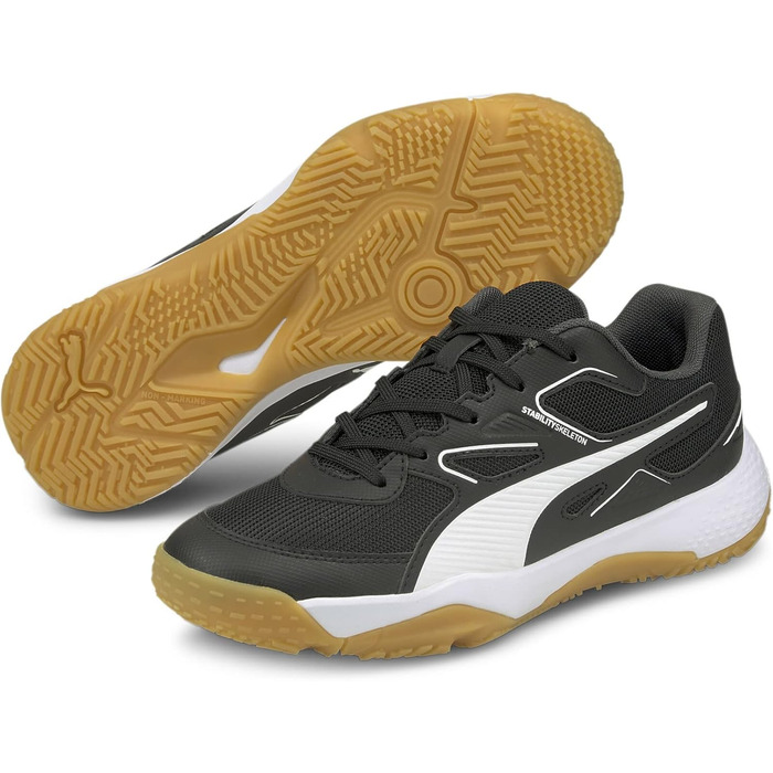 Дитячі кросівки PUMA Solarflash Jr для легкої атлетики, 32 EU, чорний/білий/червоний, Gum