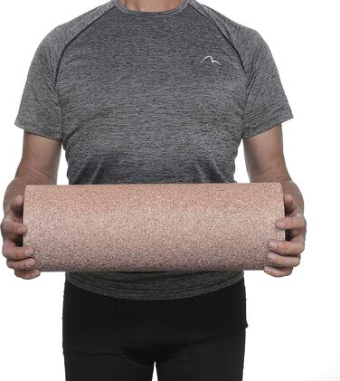 BODYMATE Фасціальний ролер стандартний, середньої жорсткості, 45 см, 15 см, з безкоштовною електронною книгою, професійний ролер для масажу, рожеве золото