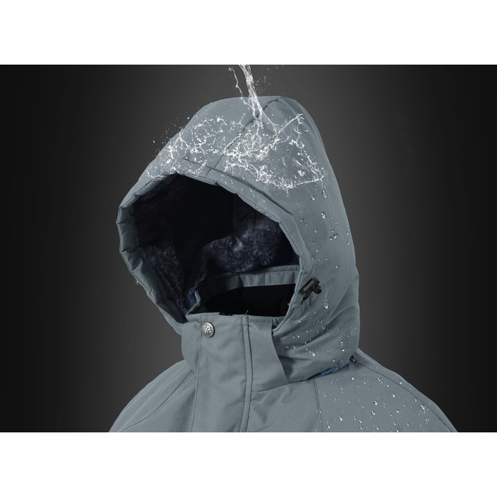 Чоловіча зимова куртка для туризму та активного відпочинку з капюшоном (Сірий, XL)