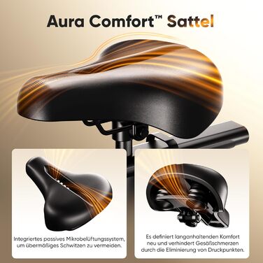 Велотренажер 2026 NEUE з регулюванням опору, LED-дисплеєм, дихаючим сидінням та датчиком пульсу. Spinning bike для дому, максимальне навантаження 150 кг