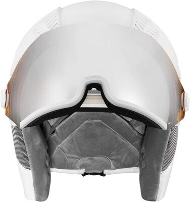 Гірськолижний шолом uvex HLMT 600 Visor для дорослих, білий матовий, 53-55 см