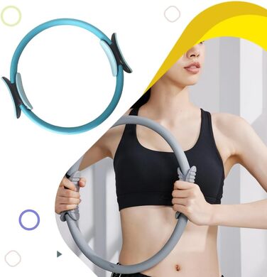 Кільце для йоги PP Fitness Ring, блакитне: для жінок, дівчат, пілатес, фітнес, йога, легке, портативне