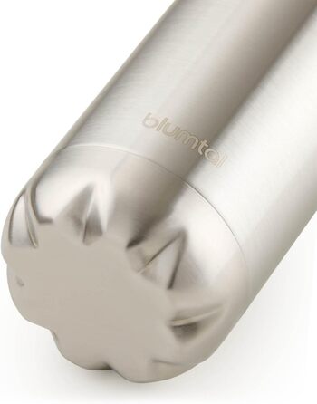 Фляга для води Blumtal 750 мл з нержавіючої сталі - ізотермічна, без BPA, з подвійними стінками, срібна