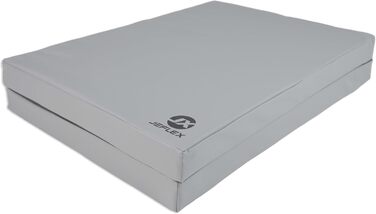 Складаний спортивний мат Jeflex 200x70x8 см, гімнастичний мат для фітнесу та дитячої кімнати, німецька якість, сірий-чорний