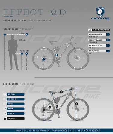 Гірський велосипед Licorne Effect Premium 21 швидкість, алюмінієва рама, дискові гальма, для хлопчиків і дівчаток