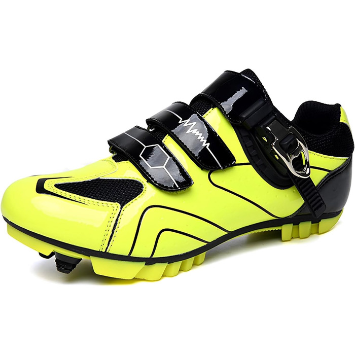 Велосипедні черевики з гумовою підошвою для чоловіків та жінок, унісекс. Підходять для шосе, гірського велосипеда та велоспорту. Дихаючі черевики для їзди на велосипеді (зелені, 45 EU)