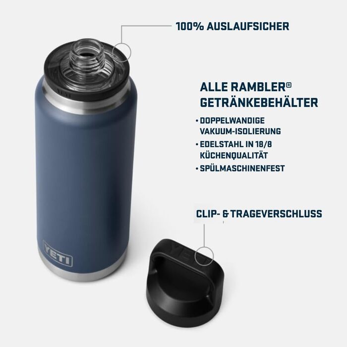 Термос YETI Rambler з кришкою Chug, колір Seafoam, 1 літр