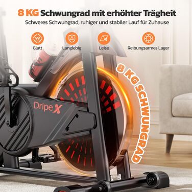 Велотренажер Dripex: стабільний, комфортний, з тримачем для планшету, до 150 кг, для дому