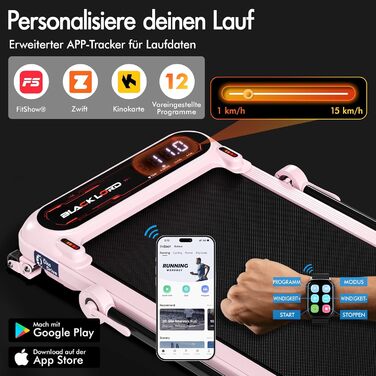 Біговий доріжка BLACK LORD X7, Walking Pad під стіл, 3.0PS, до 130кг, Bluetooth, 3 рівня нахилу, рожевий