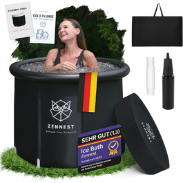 Тонна для холодотерапії Eistonne 90см – XL для дому та вулиці з 6-шаровою ізоляцією. Надувна ванна для холодотерапії для дорослих. Німецька інженерія.