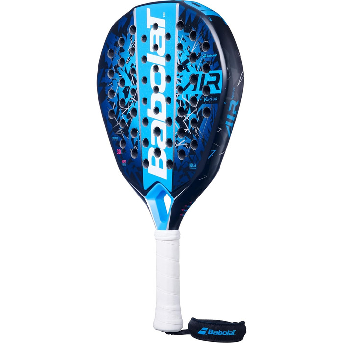 Ракетка для падел-тенісу Babolat Air Vertuo, блакитна, композитний матеріал, для агресивної гри, контроль та потужність