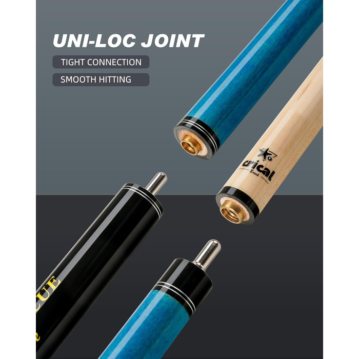 Професійна кий для більярду Crival Heavy Hitter Jump-Break-Queue: 3 частини, 137.2 см, з верхушки 13.2 мм, з клена, для стрибків та обривів