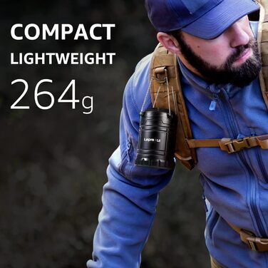 Набір з 4 шт. кемпінгових ліхтарів Lepro: складані, на батарейках, для намету, риболовлі, туризму, надзвичайних ситуацій