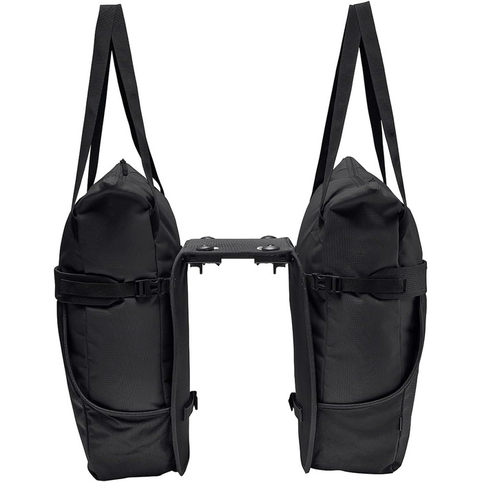 Велосипедна сумка VAUDE TwinShopper 44 л, чорна, з дощовиком, окреме використання, шопер, універсальний розмір