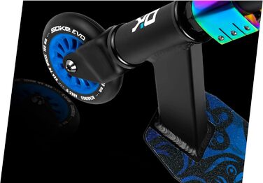 Трюковий самокат SOKE EVO Street ABEC-9, для дорослих і дітей, 50 см, 360° кермо, алюмінієва 3-болтова клема, чорний