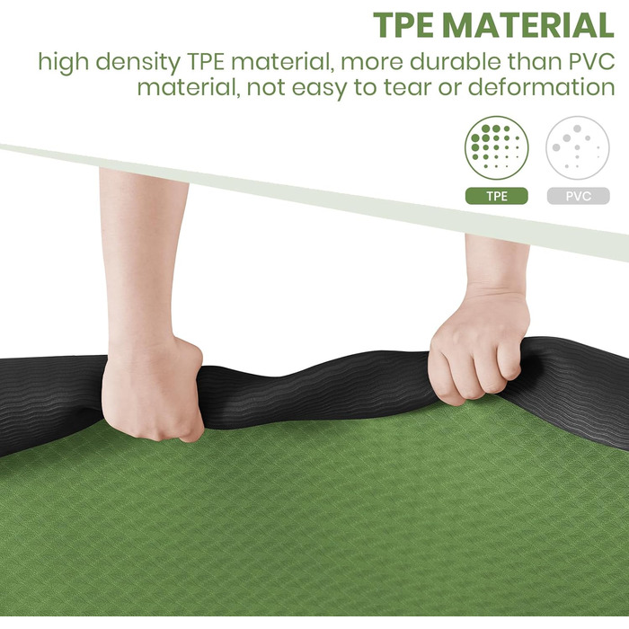 Килимок для йоги Narwhal XXL з TPE, 190x80x0.6 см, нековзний, для фітнесу та занять спортом