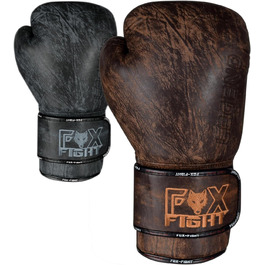 Боксерські рукавички FOX-FIGHT Legend: шкіряні, для тривалого використання, захист та стабільність. Підходять для боксу, кікбоксингу, муай-тай, тренувань, спарингу та MMA. Розміри: 10, 12, 14, 16 OZ, чорний колір.