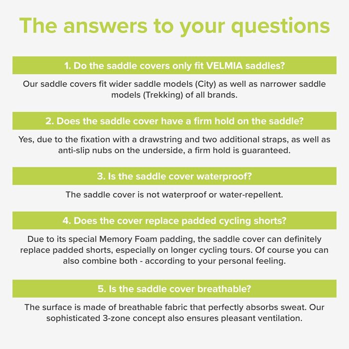 Покриття для велосипедного сидіння VELMIA з Memory Foam - м'яке, ергономічне, для жінок та чоловіків, підходить для трекінгу