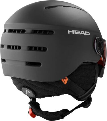 Лижний шолом HEAD KNIGHT з візором для дорослих, унісекс, чорний, розмір XS-S