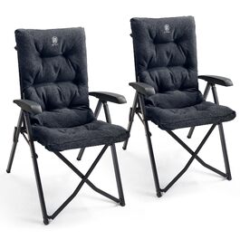 Кемпінговий стілець EVER ADVANCED складний, регульована спинка, 150 кг, 2 шт. - для кемпінгу, саду, риболовлі