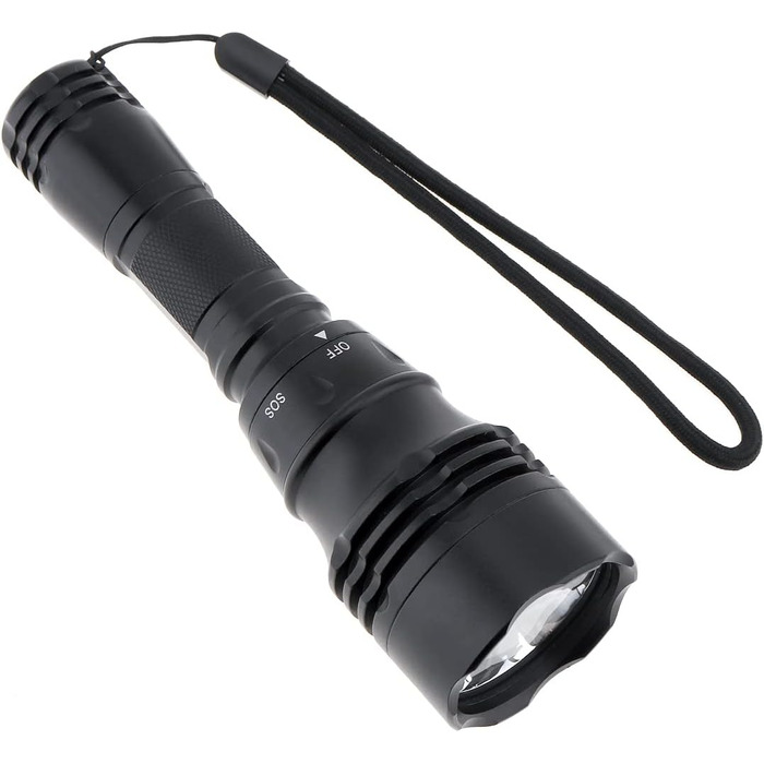 LED-ліхтар для дайвінгу SecurityIng: 5 режимів, 2000 люмен, водонепроникний до 30м, для дайвінгу, риболовлі та відпочинку на воді