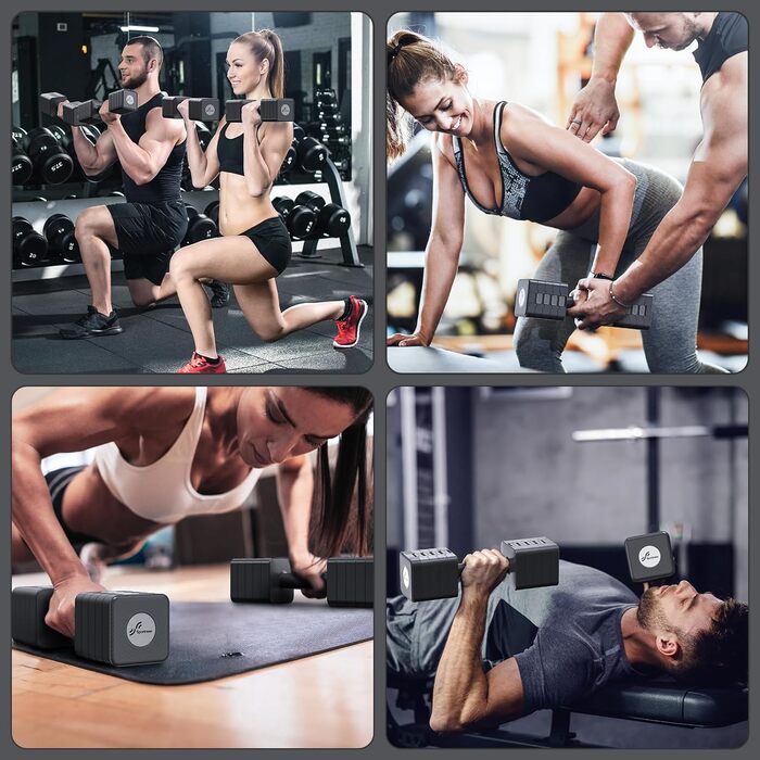 Регульовані гантелі Sportneer 5-в-1: набір гантелей для дому, силові тренування, 5 кг