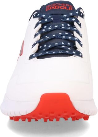 Гольф-взуття Skechers Max Fairway 3 Arch Fit для чоловіків без шипів (46.5 EU, Білий, Морська хвиля, Червоний)