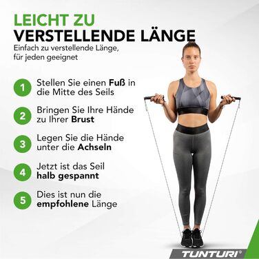 Скакалка Tunturi Smart Springseil - регульована довжина, зручні ручки, для дітей та дорослих
