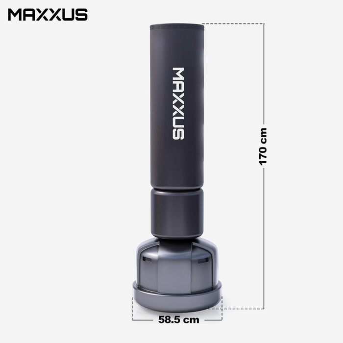 MAXXUS PUNCHLINE Scorpion 170 - Самостійна боксерська груша, 170 см, для дорослих. Ідеально для боксу, ММА та тренувань