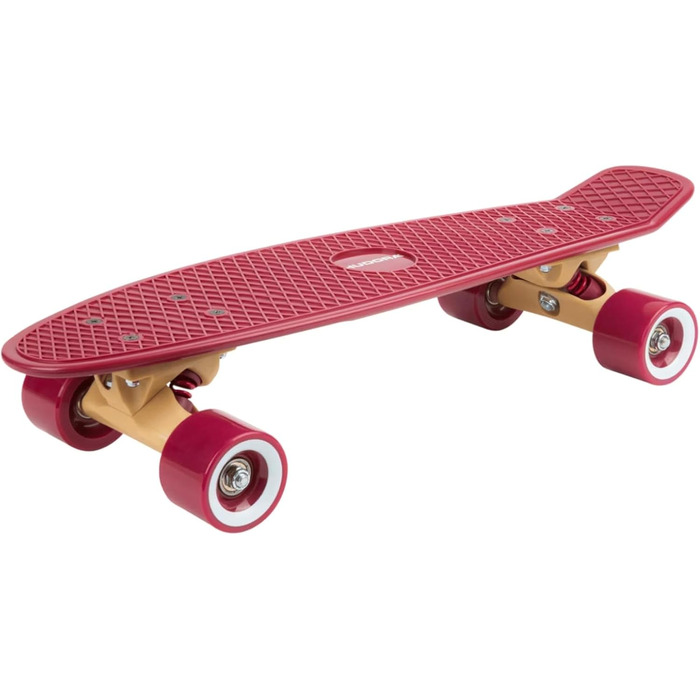 Скейтборд HUDORA Retro Board Curve бордовий, ретро стиль