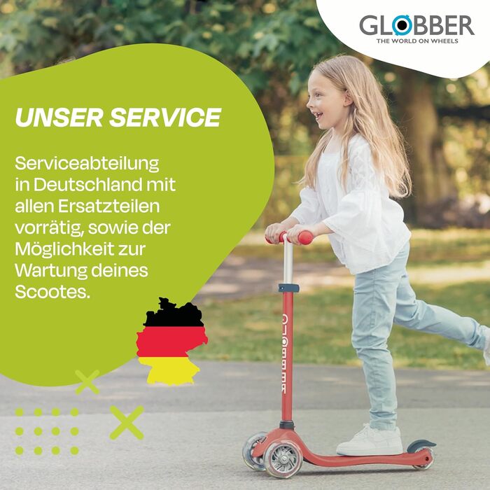Дитячий самокат GLOBBER Primo складаний, 3 колеса, 120/80 мм, ABEC 5, регульована висота