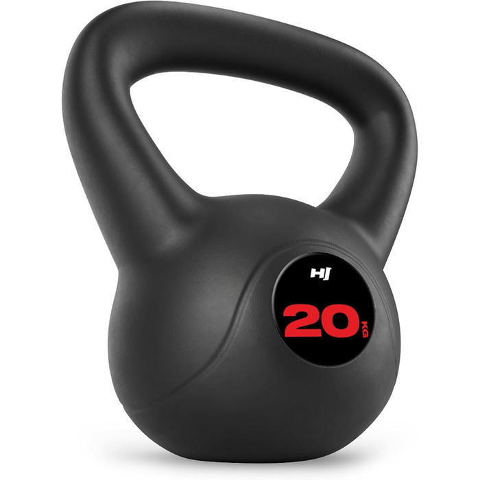Кетлбел Hop-Sport 4-20 кг з пластику: для ефективних тренувань вдома, ергономічні ручки, обладнання для домашнього фітнесу