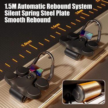 Автоматичний ролер для пресу, 1,5 м з наколінником та таймером, регульована підставка для ліктів