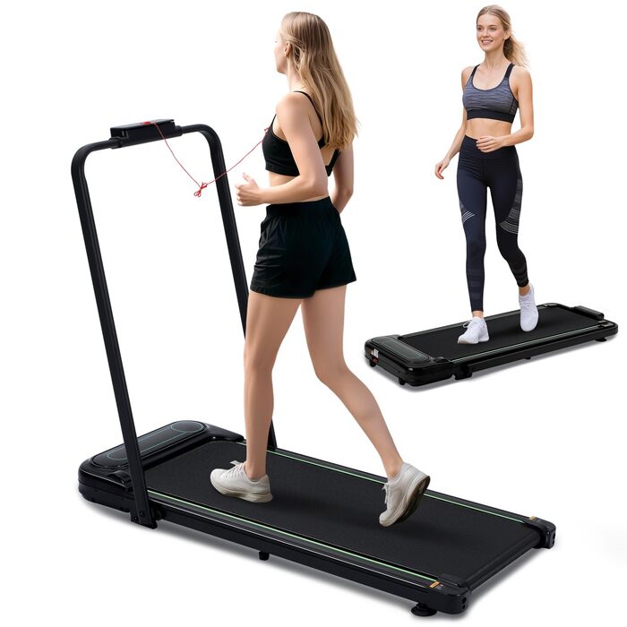 Бігова доріжка Alphaflow для дому та офісу, складана Walking Pad з нахилом 4%, LED-дисплеєм та пультом керування