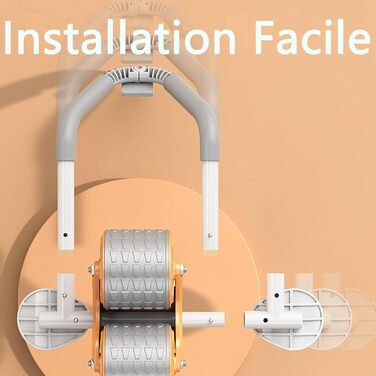 Ролер для пресу з автоматичним пружинним зворотним ходом - тренажер для пресу з підставкою для ліктів та таймером, фітнес-обладнання для дому