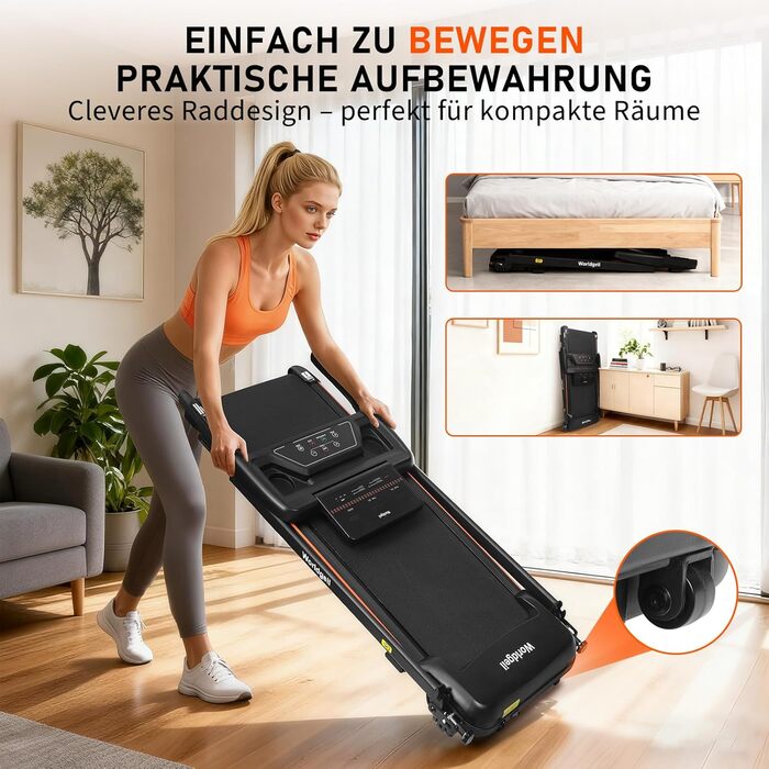 Біговий тренажер для дому 14 км/год з регулюванням нахилу 7% та LED-дисплеєм - Walking Pad до 150 кг