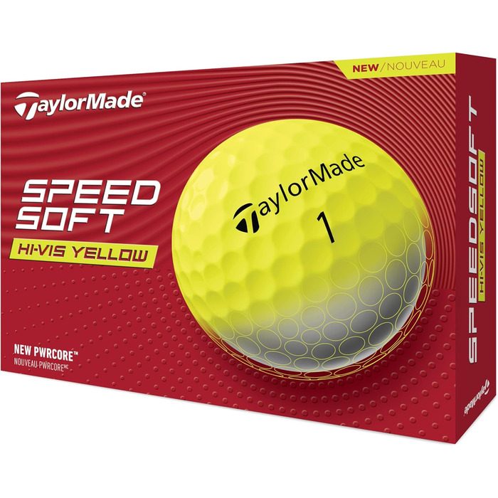 Гольф-м'яч TaylorMade Tm24 Speedsoft білий/блакитний (12 шт., жовтий)