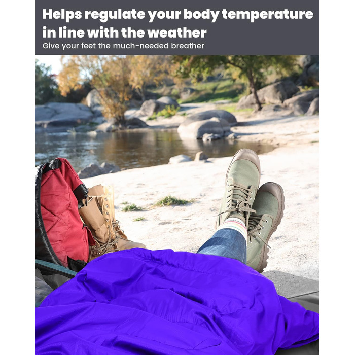 Спальний мішок Sportneer для дорослих та дітей - легкий, компактний, для кемпінгу, походу, рюкзака, 220x75 см, фіолетовий