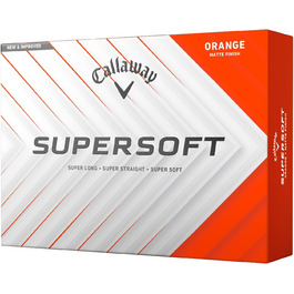 Гольф м'яч Callaway Supersoft 2025, білий (помаранчевий)