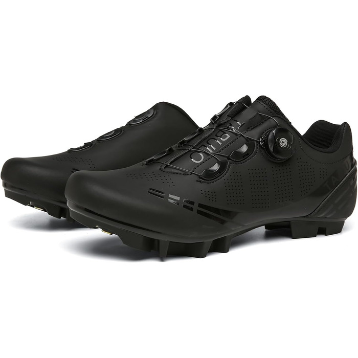 Велосипедні кросівки MTB для чоловіків та жінок, сумісні з SPD, унісекс, чорні (47 EU)