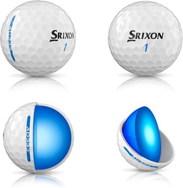 Гольф-м'ячі Srixon AD333 11 - преміум якість для дальності та швидкості, низька компресія, лінія вирівнювання.