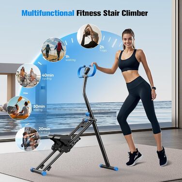 Степпер Stairmaster Pro 2026 для дому та офісу: складаний вертикальний тренажер-імітатор сходинок з регульованим кермом, макс. навантаження 150 кг