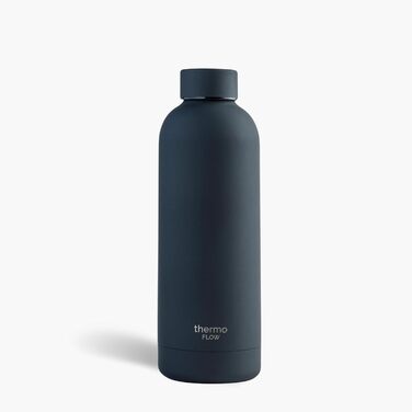Термос-пляшка Thermo Flow з нержавіючої сталі 500 мл, чорна – BPA-free, ізольована, для води та газованих напоїв, не протікає, для дітей, школи та активного відпочинку
