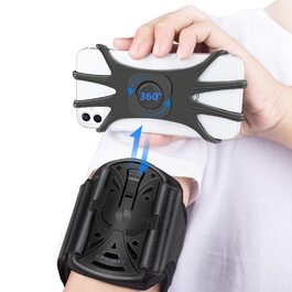 Спортивний тримач для телефону на руку Sportarmband R1X (L-XL) для iPhone та Android (4-6.5 дюйми) - для бігу, фітнесу, обертання на 360°