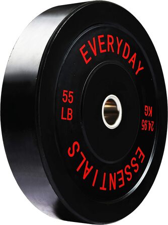 Олімпійський диск для штанги Everyday Essentials, з сталевою втулкою, кольорове маркування, 25 кг