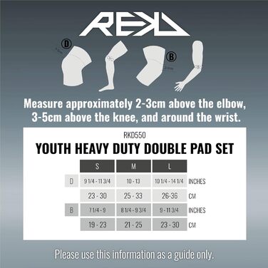 Захисний комплект Rekd Youth Heavy Duty Double Pad для скейтборду, унісекс, для дорослих