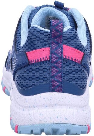 Кросівки Skechers блакитні з сіткою та шкіряними вставками, рожева окантовка (39.5 EU)