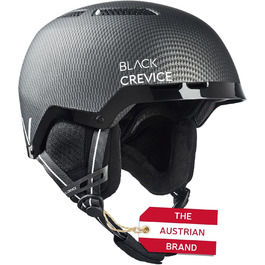 Гірськолижний шолом Black Crevice Chamonix, ударостійкий, дихаючий, для чоловіків і жінок, сноуборд, регульований розмір, матовий чорний/білий, S (51-54 см)