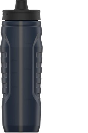 Спортивна пляшка для води Under Armour Sideline, 900 мл, з швидким клапаном, синьо-чорна, для фітнесу та тренувань