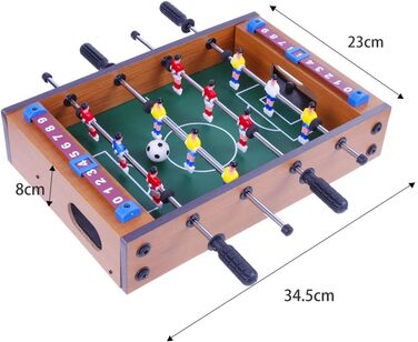 Настільний футбол GOLDGE Mini, дитячий, 34,5×23 см, з 4 м'ячами, високоякісний
